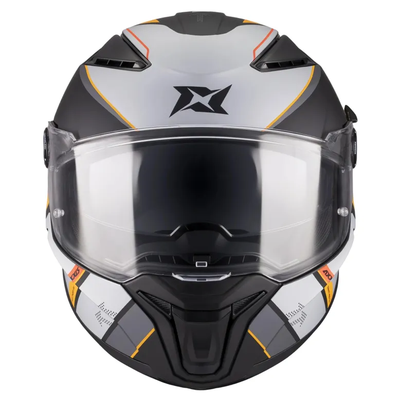 Kask integralny AXXIS PANTHER SV VALVE B4 MATT żółty pomarańczowy szary czarny