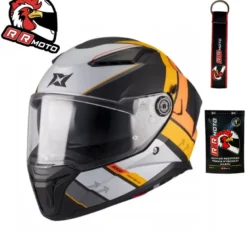 Kask integralny AXXIS PANTHER SV VALVE B4 MATT żółty pomarańczowy szary czarny