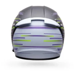 Kask integralny BELL LITHIUM ECE6 VELO MATTE PEARL BLACK YELLOW czarny biały fioletowy żółty fluo