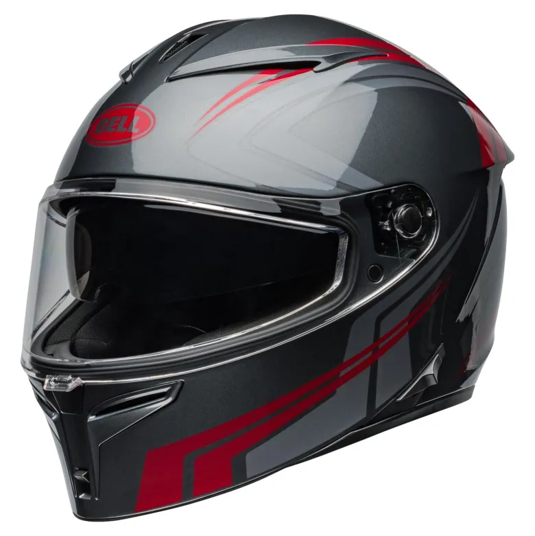 Kask integralny BELL LITHIUM ECE6 JETSTREAM GRAY/CANDY RED szary czerwony