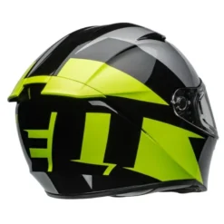 Kask integralny BELL LITHIUM ECE6 SHEAR METALLIC GREY RETINA czarny szary żółty fluo