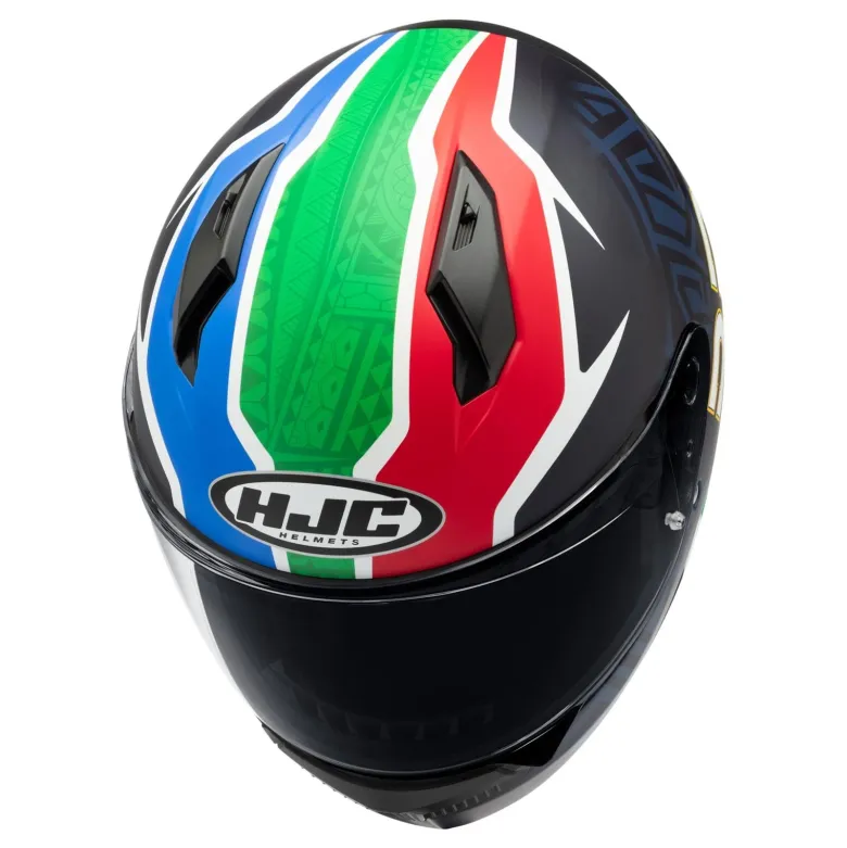 Kask integralny HJC C10 BB33 BLACK/BLUE niebieski czerwony zielony czarny