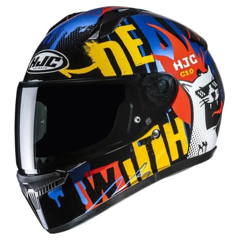 Kask integralny HJC C10 FOP BLACK/BLUE czarny niebieski