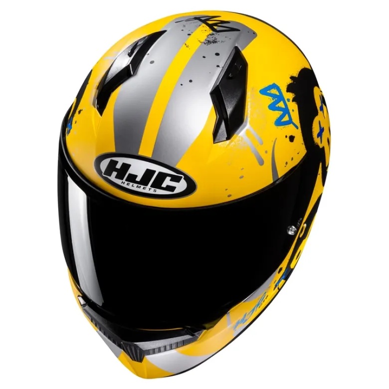 Kask integralny HJC C10 GETI YELLOW/SILVER żółty srebrny czarny niebieski