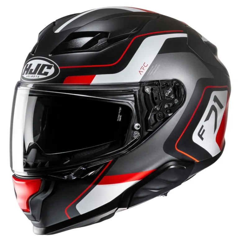 Kask integralny HJC F71 ARCAN BLACK/RED szary czerwony czarny biały
