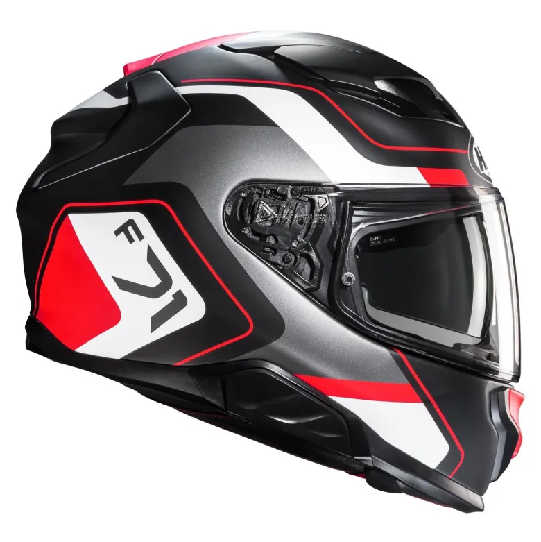 Kask integralny HJC F71 ARCAN BLACK/RED szary czerwony czarny biały
