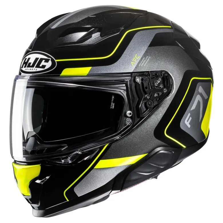Kask integralny HJC F71 ARCAN BLACK/YELLOW czarny żółty fluo grafitowy