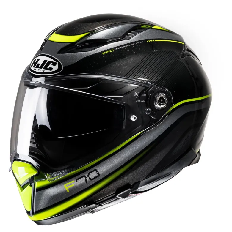Kask integralny HJC F70 DIWEN BLACK/YELLOW czarny żółty fluo grafitowy