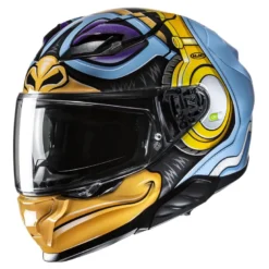 Kask integralny HJC F71 MONKEY DJ BLUE/ORANGE niebieski pomarańczowy