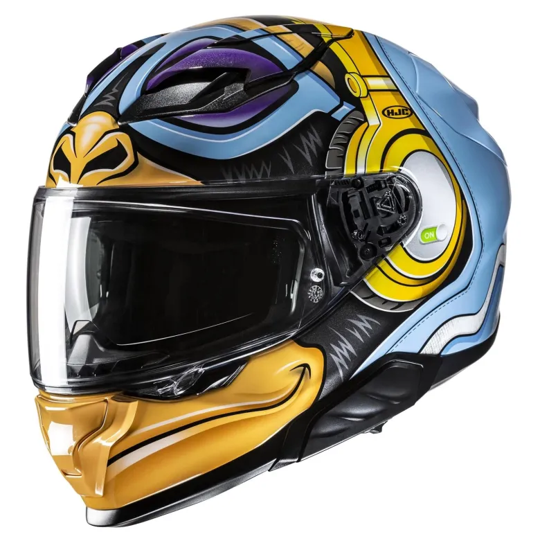 Kask integralny HJC F71 MONKEY DJ BLUE/ORANGE niebieski pomarańczowy