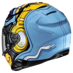 Kask integralny HJC F71 MONKEY DJ BLUE/ORANGE niebieski pomarańczowy