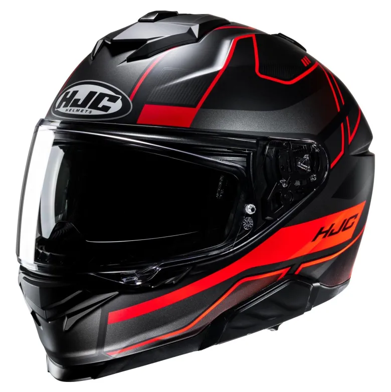Kask integralny HJC I71 IORIX BLACK/RED czarny czerwony