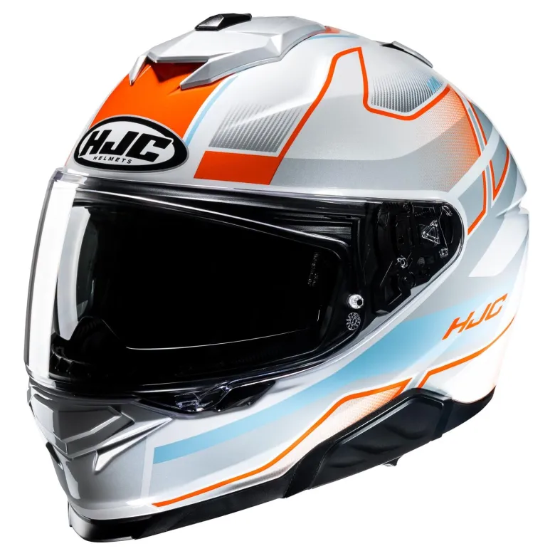 Kask integralny HJC I71 IORIX SILVER/ORANGE srebrny pomarańczowy niebieski