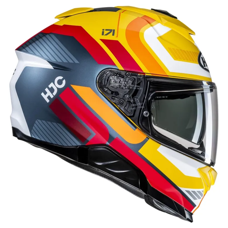 Kask integralny HJC I71 VIZ YELLOW/RED żółty czerwony