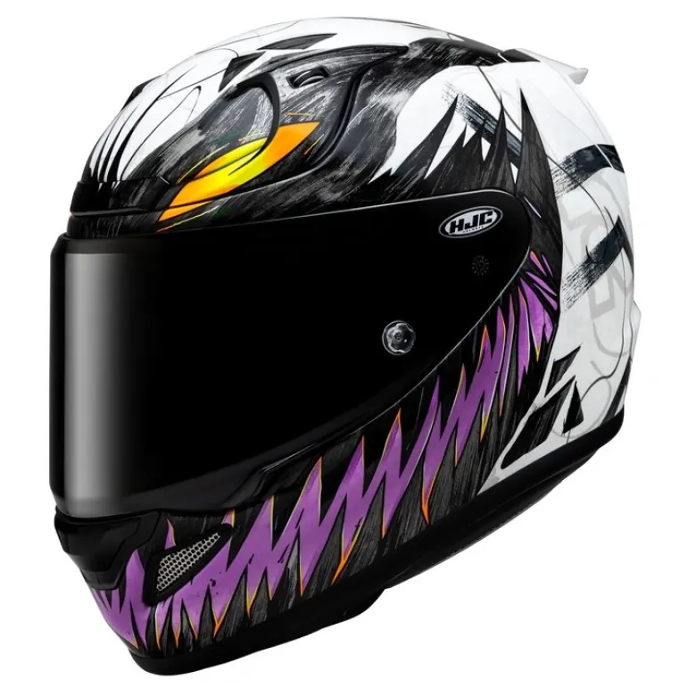 Kask integralny HJC RPHA 12 ANTI VENOM 2 MARVEL BLACK/WHITE czarny biały fioletowy żółty
