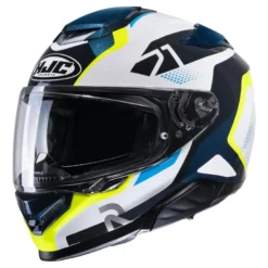 Kask integralny HJC RPHA 71 HAPEL BLUE/YELLOW niebieski żółty fluo biały czarny