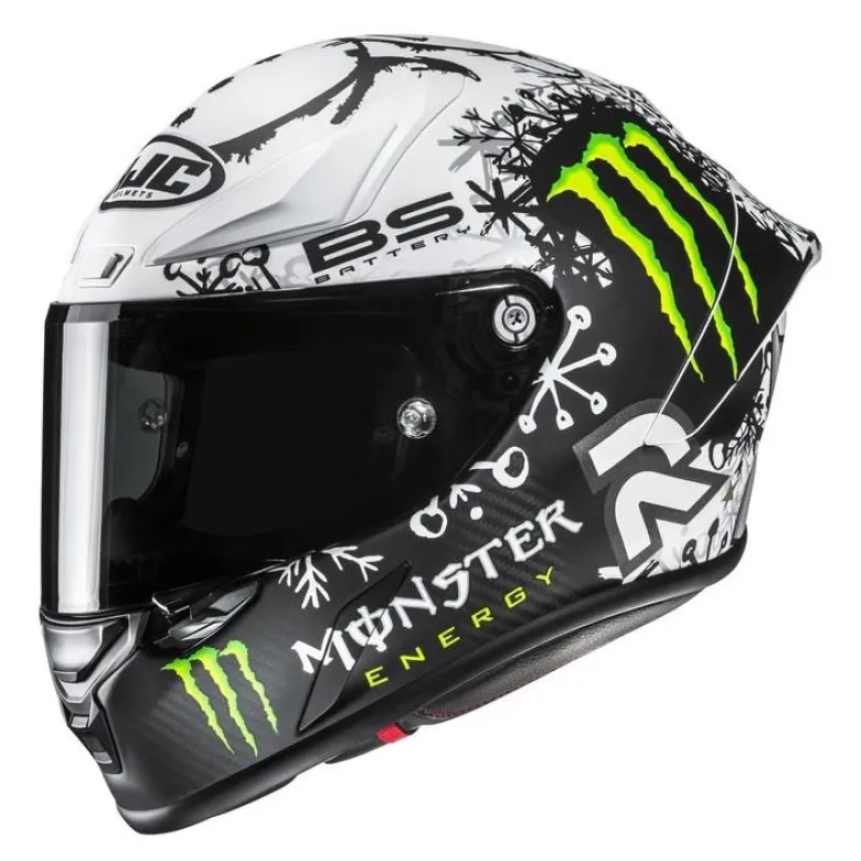 Kask integralny HJC RPHA 1 V2 CARBON QUARTARARO SNOW DIABLO REPLICA BLACK/WHITE czarny biały