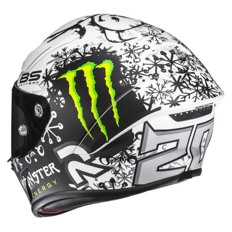Kask integralny HJC RPHA 1 V2 CARBON QUARTARARO SNOW DIABLO REPLICA BLACK/WHITE czarny biały