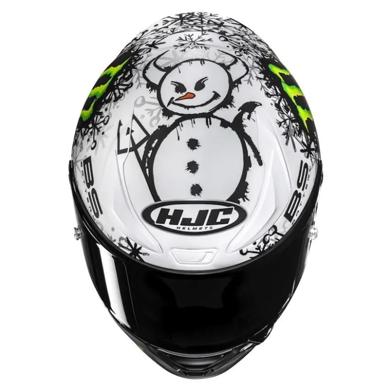 Kask integralny HJC RPHA 1 V2 CARBON QUARTARARO SNOW DIABLO REPLICA BLACK/WHITE czarny biały