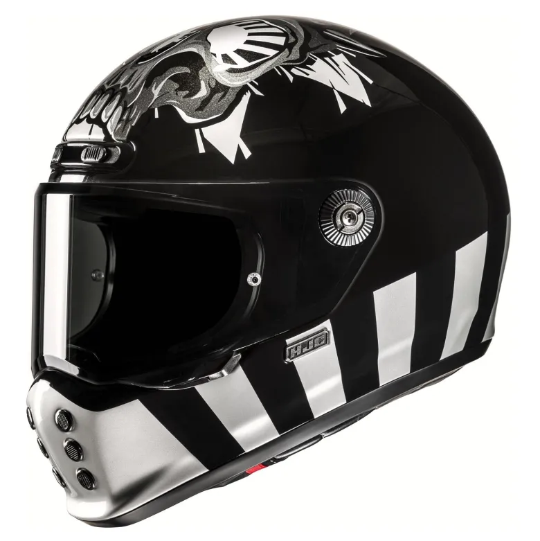 Kask integralny HJC V10 CRANIA BLACK/WHITE czarny biały