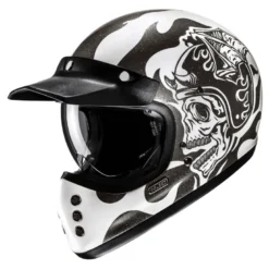 Kask integralny HJC V60 FLAME BLACK/WHITE czarny biały