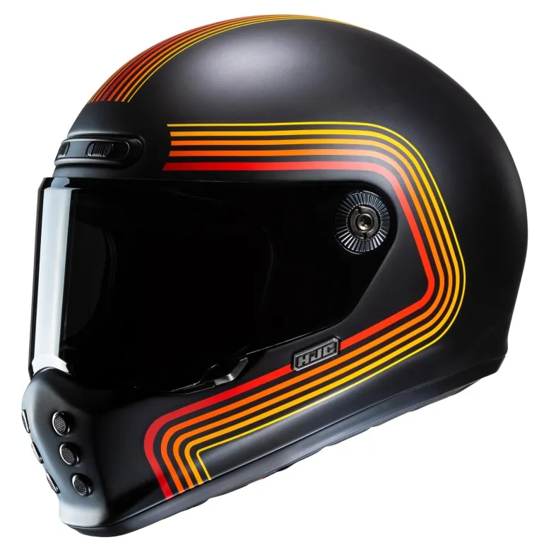 Kask integralny HJC V10 FONI BLACK/RED czarny czerwony żółty