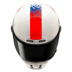 Kask integralny HJC V10 FQ20 RETRO WHITE/RED/BLUE biały czerwony niebieski