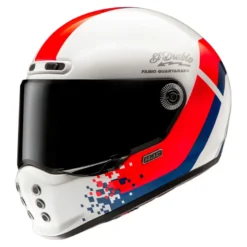Kask integralny HJC V10 FQ20 RETRO WHITE/RED/BLUE biały czerwony niebieski