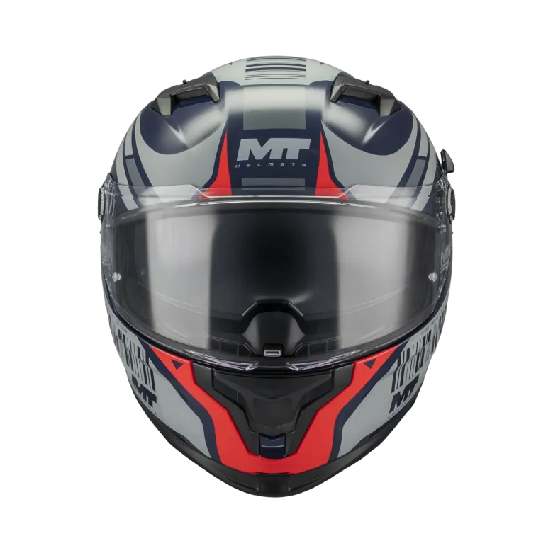 Kask integralny MT BRAKER SV COCKPIT RED/GREY/BLUE czerwony szary granatowy
