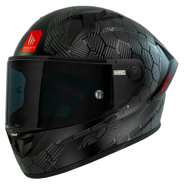 Kask integralny MT KRE+ S SOLID GLOSS CARBON/BLACK czarny