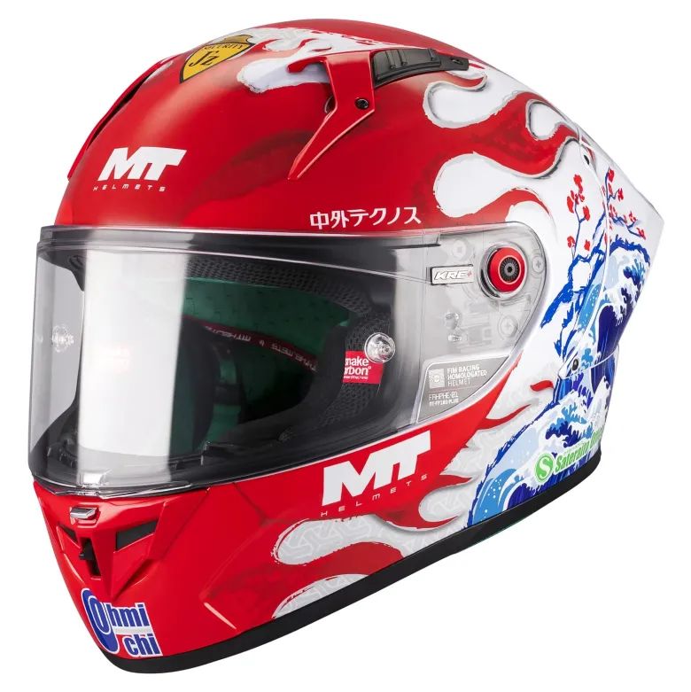 Kask integralny MT KRE+ S YAMANAKA RED/WHITE/BLUE czarny biały niebieski