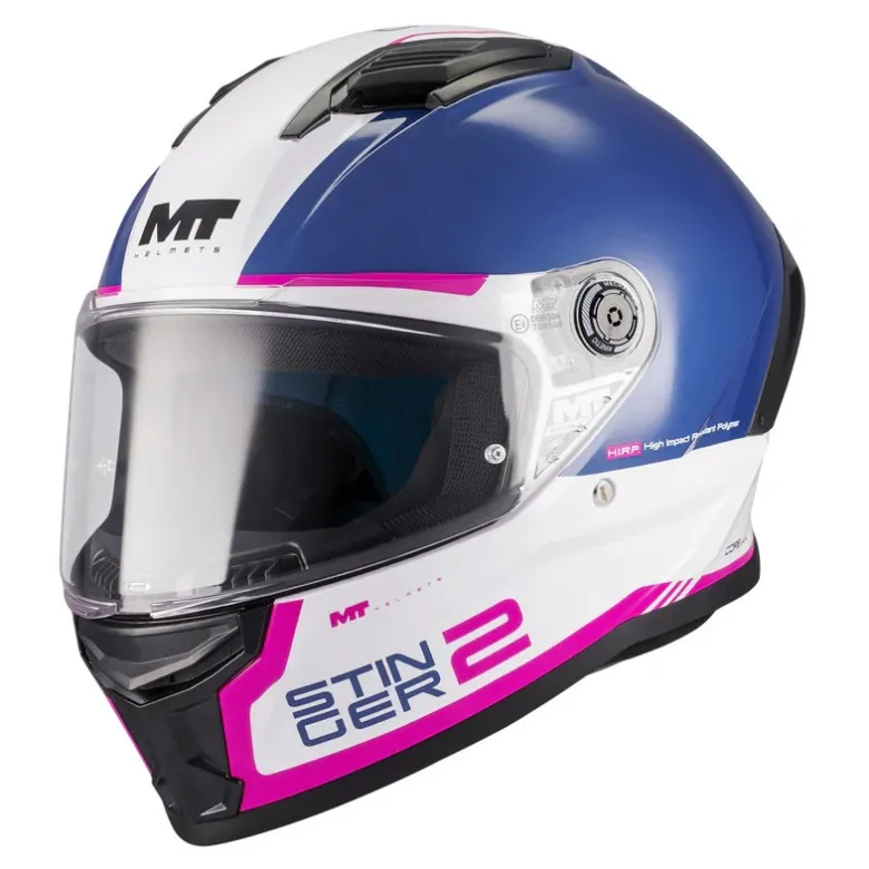 Kask integralny MT STINGER 2 CORE WHITE/BLUE biały niebieski