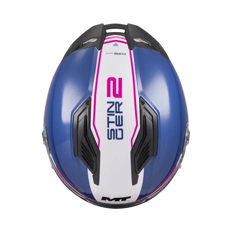 Kask integralny MT STINGER 2 CORE WHITE/BLUE biały niebieski