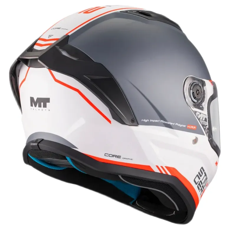 Kask integralny MT STINGER 2 CORE GREY/WHITE/RED biały szary czerwony