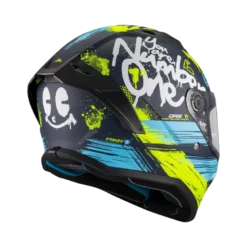 Kask integralny MT STINGER 2 ROCKET BLACK/YELLOW/BLUE MATT czarny żółty niebieski