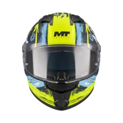 Kask integralny MT STINGER 2 ROCKET BLACK/YELLOW/BLUE MATT czarny żółty niebieski