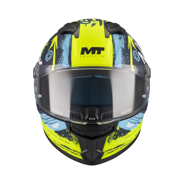 Kask integralny MT STINGER 2 ROCKET BLACK/YELLOW/BLUE MATT czarny żółty niebieski