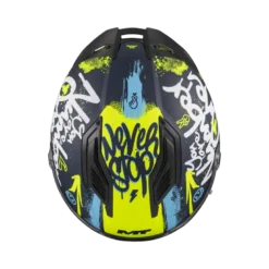 Kask integralny MT STINGER 2 ROCKET BLACK/YELLOW/BLUE MATT czarny żółty niebieski