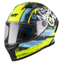 Kask integralny MT STINGER 2 ROCKET BLACK/YELLOW/BLUE MATT czarny żółty niebieski