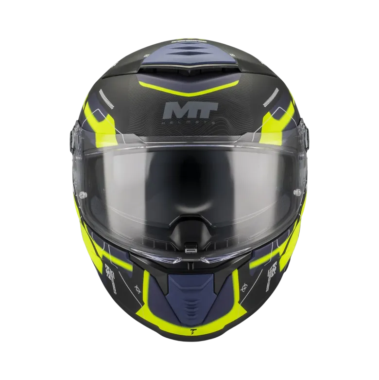 Kask integralny MT THUNDER 4 SV LUMEX BLACK/BLUE/YELLOW FLUO czarny niebieski żółty fluo
