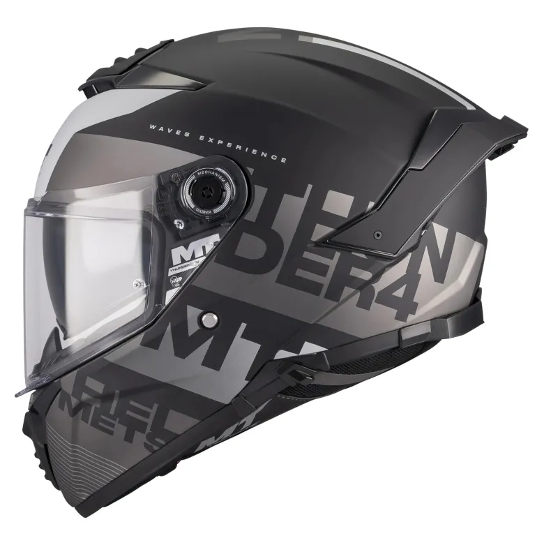 Kask integralny MT THUNDER 4 SV WAVES BLACK/GREY MATT czarny szary