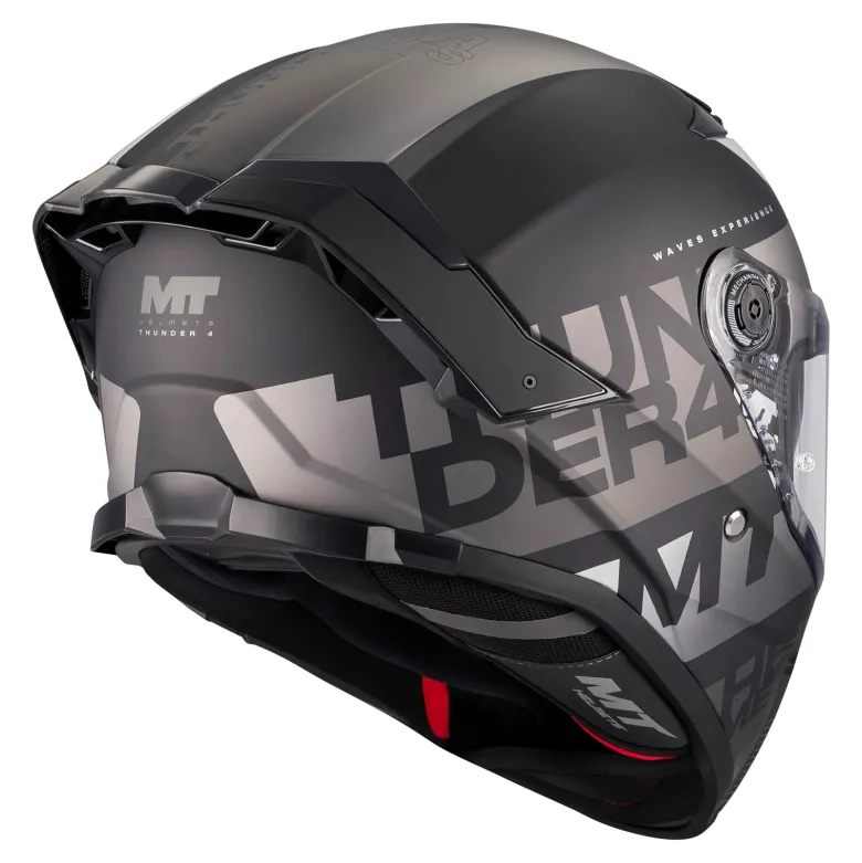 Kask integralny MT THUNDER 4 SV WAVES BLACK/GREY MATT czarny szary