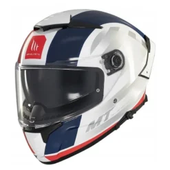 Kask integralny MT THUNDER 4 SV THREADS GLOSS WHITE/BLUE biały niebieski czerwony