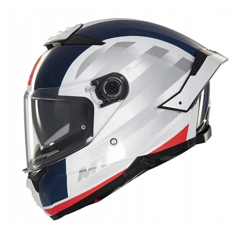 Kask integralny MT THUNDER 4 SV THREADS GLOSS WHITE/BLUE biały niebieski czerwony