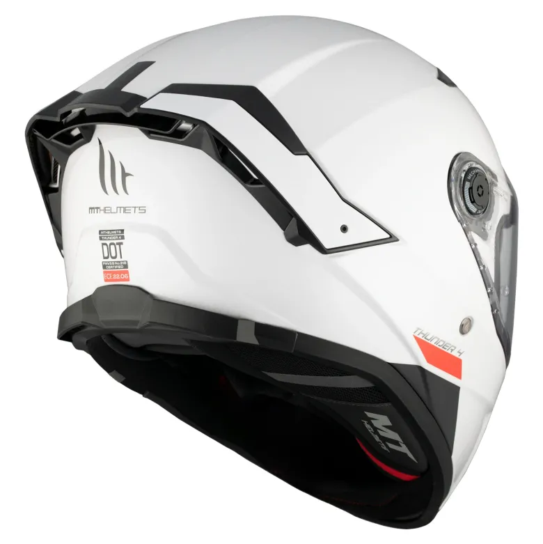 Kask integralny MT THUNDER 4 SV SOLID GLOSS PEARL WHITE biały