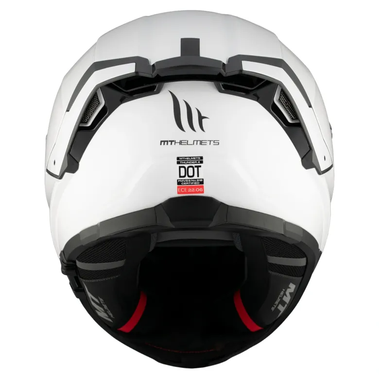 Kask integralny MT THUNDER 4 SV SOLID GLOSS PEARL WHITE biały