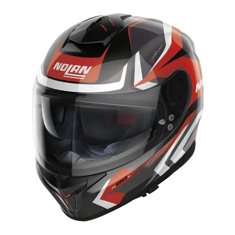 Kask integralny NOLAN N80-8 RUMBLE WHITE/BLACK/RED czerwony biały czarny szary