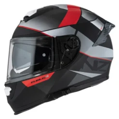 Kask integralny NZI EURUS 4 STREAM VANGUARD BLACK ANTRACITE RED TINTED MATT czarny szary czerwony