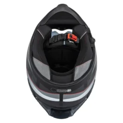 Kask integralny NZI EURUS 4 STREAM VANGUARD BLACK ANTRACITE RED TINTED MATT czarny szary czerwony