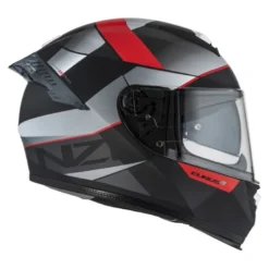 Kask integralny NZI EURUS 4 STREAM VANGUARD BLACK ANTRACITE RED TINTED MATT czarny szary czerwony